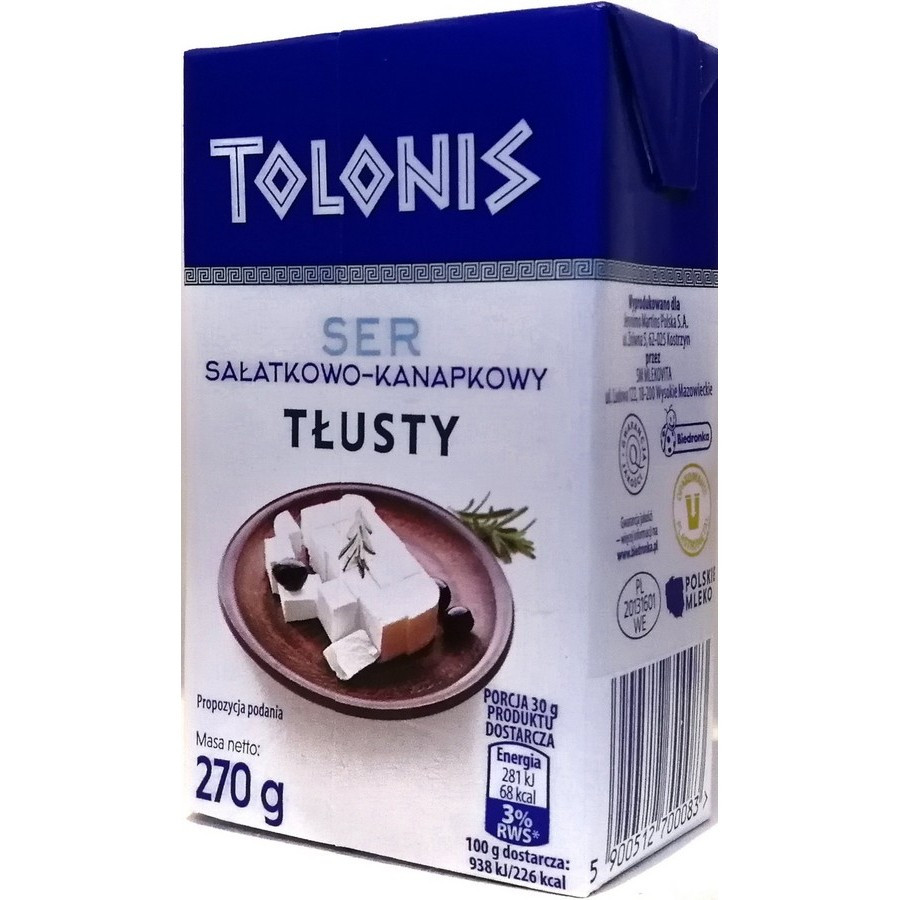 Сир Фета порційний Tolonis Ser Salatkowo-kanapkowy 270 г Польща