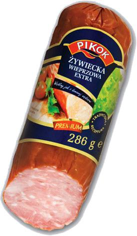 Ковбаса зі свинини (Ветчинно-рублена) Pikok Живецька Zywiecka Kielbasa Wedlin 286 г Польща