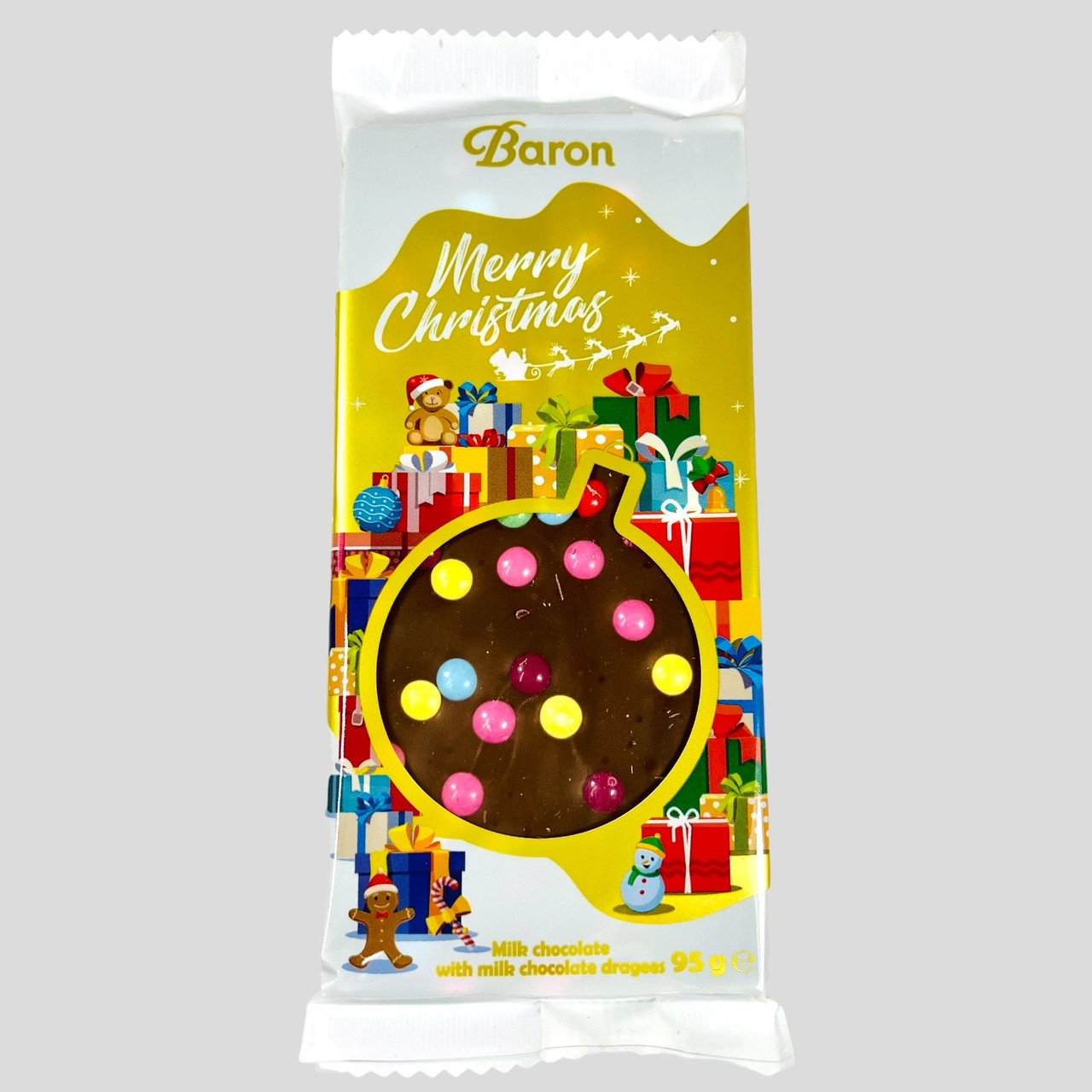 Шоколад молочний із ММДемсами Різдво Baron Польща 95г