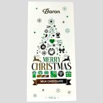 Шоколад молочний Різдво Baron Merry Christmas Польща 100 г