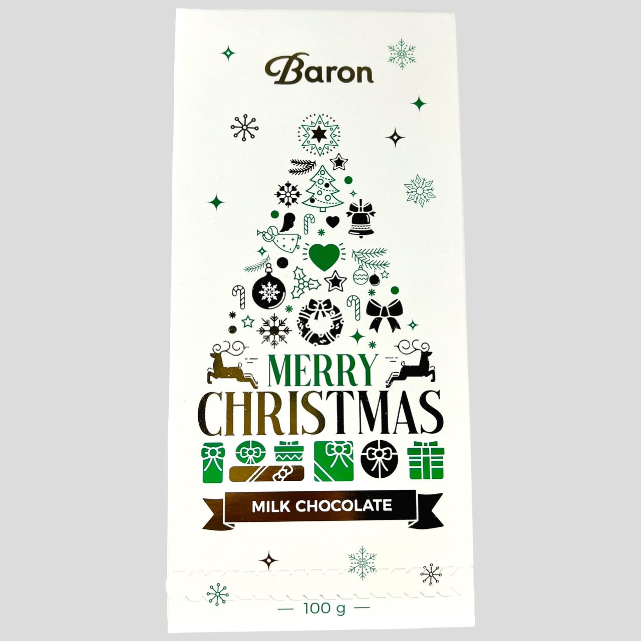 Шоколад молочний Різдво Baron Merry Christmas Польща 100 г
