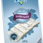 Сир із блакитною цвіллю в пластинах Lazur Ser Srebrzysty Plastry 100 г Польща