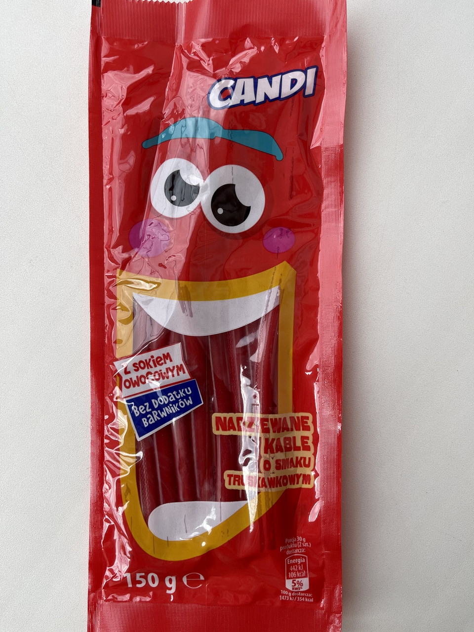 Желейні цукерки зі смаком Полуниці Candi Strawberry 150 г