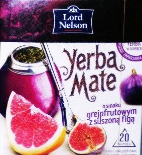 Чай со вкусом Грейпфрута и Инжира Lord Nelson Yerba Mate o smaku Grejpfrutowym z Suszona Figa  20пакет. Польща