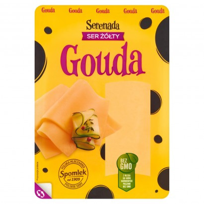 Сир напівтвердий БЕЗ ЛАКТОЗИ, БЕЗ КОНСЕРВАНІВ Serenada Gouda Ser Zolty 135 г Польща