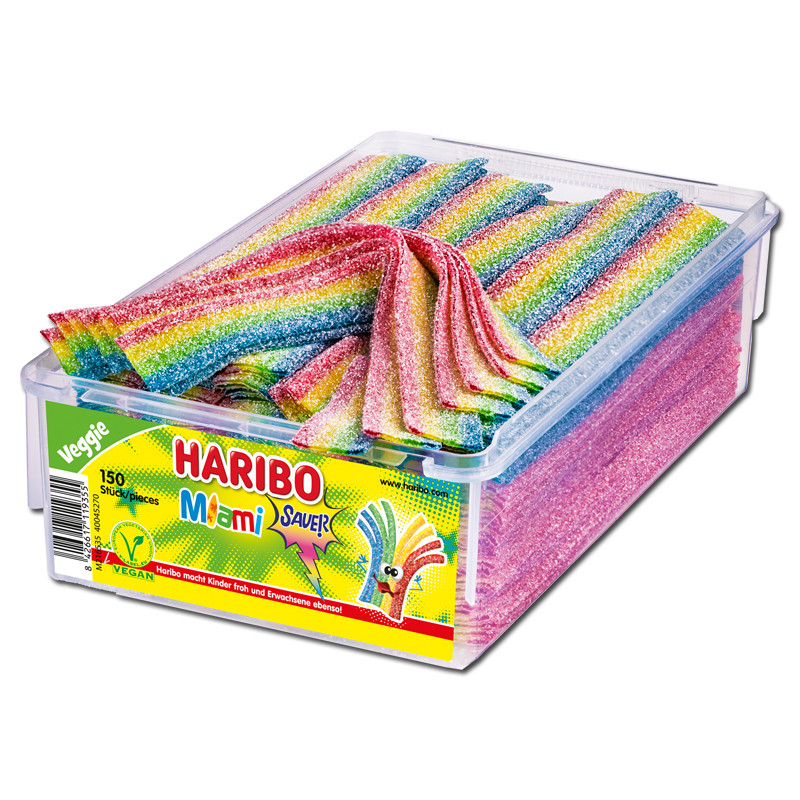 Желейні цукерки Haribo Miami sauer, Fruchtgummi, (150стиков) 1125г Німеччина
