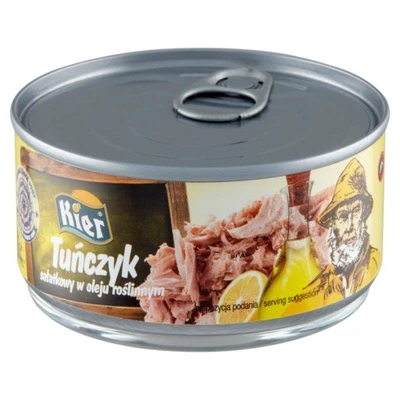 Тунець для салату подрібнений в рослинному маслі Tunczyk salatkowy Kier Польща 170г