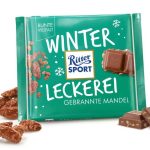 Шоколад Ritter Sport Gebrantte Mandel (з мигдалем у карамелі) Німеччина 100 г