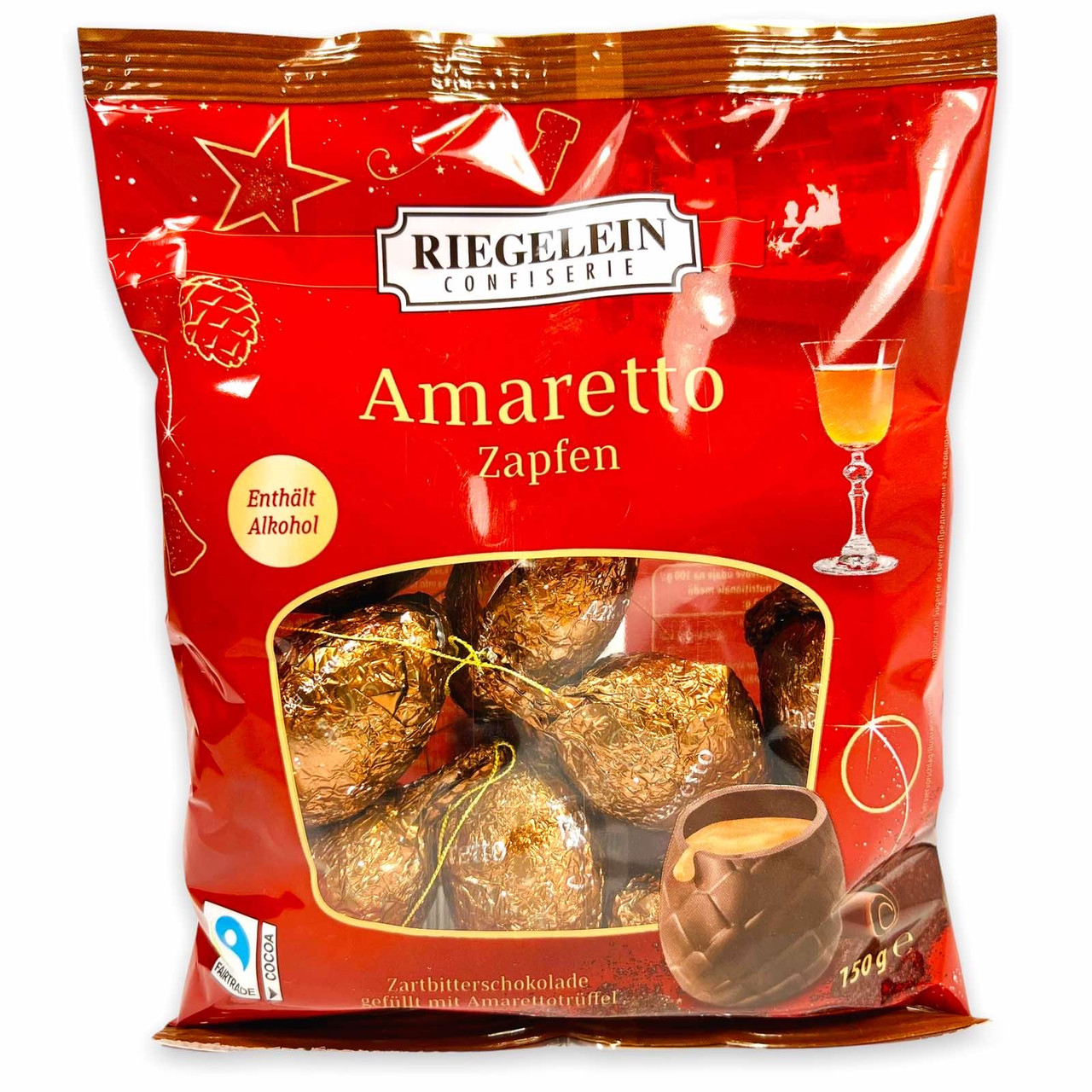 Шоколадні шишки з лікером Амаретто Riegelein knickebein zapfen 150г Німеччина