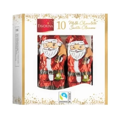 Шоколадні Санта-Клауси Favorina Santa Clauses (10штх12,5г) 125 г Німеччина