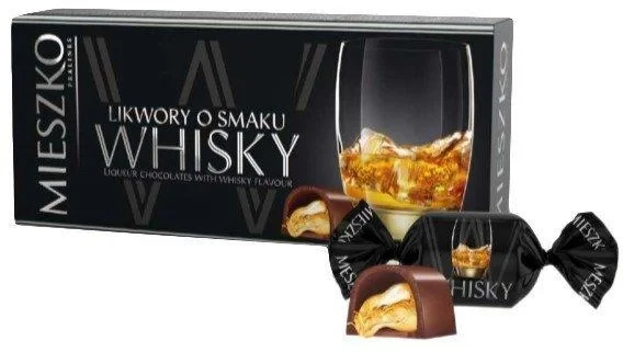 Шоколадні цукерки лікер Віскі Mieszko Whisky 180г Польща