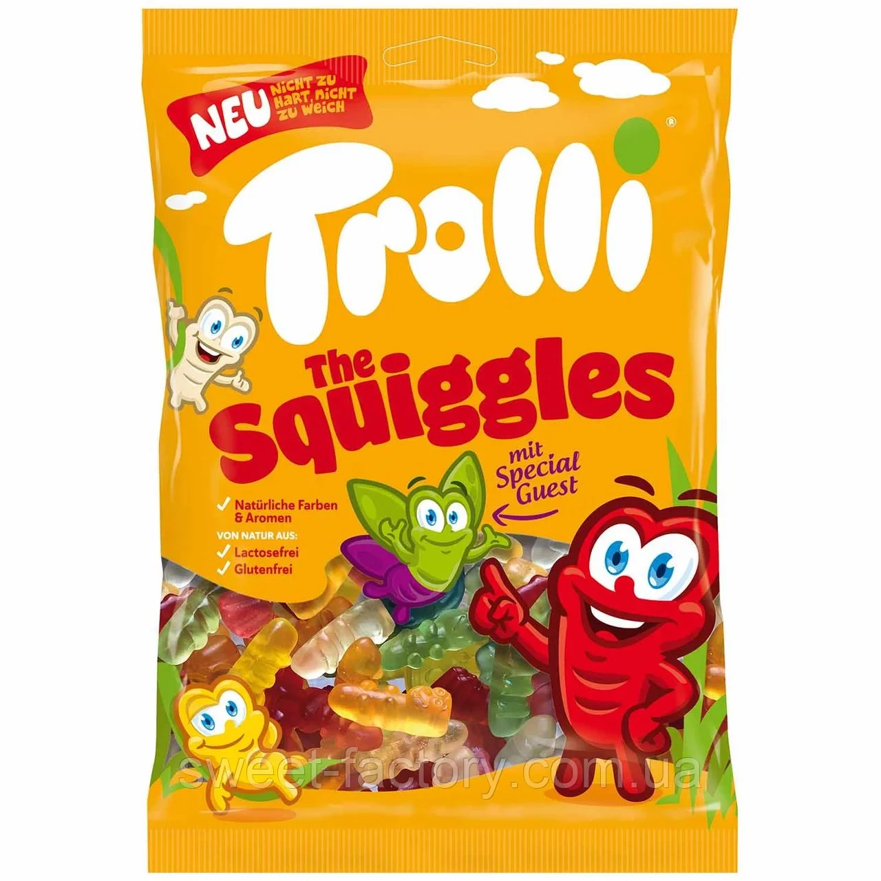 Желейні цукерки Без лактози, Без глютену Метелики, Гусениці Trolli The Squiggles Німеччина 200г