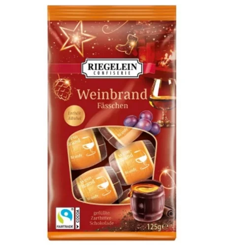 Шоколадні барила з Бренді Riegelein Weinbrand Fässchen 125г Німеччина