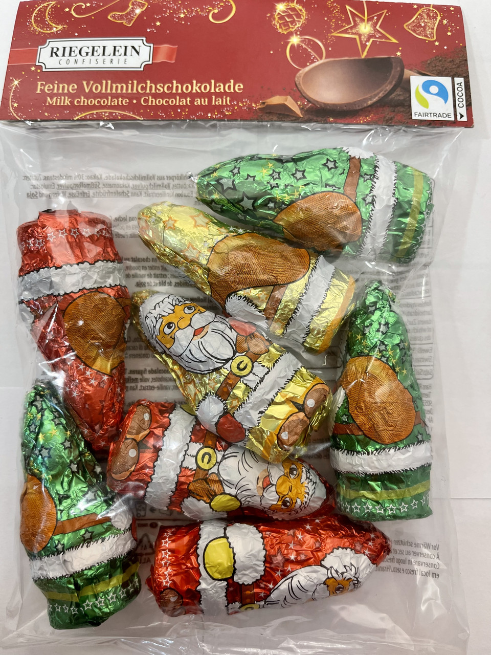 Шоколадні Санта Клауси на ялинку Riegelein Німеччина 100 г