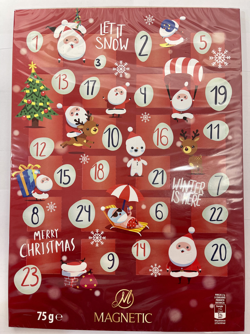 Шоколадний адвент-календар Magnetic Польща 75г