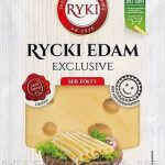 Сир слайсами БЕЗ ЛАКТОЗИ, БЕЗ КОНСЕВАНІВ Rycki Edam Exclusive 800 г Польща
