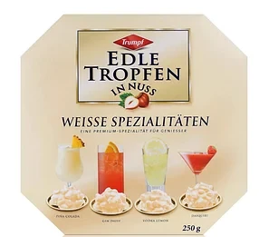 Цукерки "Мільні Краплі Праліне" Trumpf Edle Tropfen in Nuss Weisse Spezialitäten 250 г Німеччина