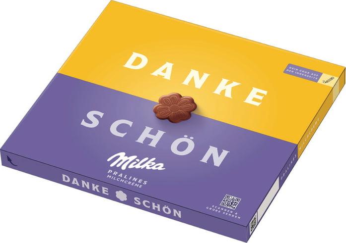 Шоколадні цукерки Праліне з кремом "Спасибі" Milka Danke Schon Pralines 110 г Швейцарія