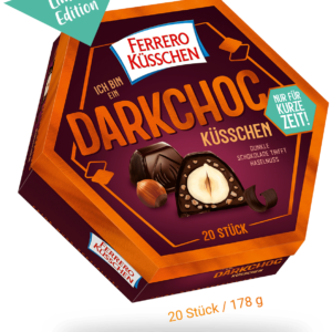 Шоколадні цукерки FERRERO Küsschen Darkchoc 178 г Німеччина