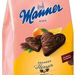 Вафлі в темному шоколаді "Венське Серце" з Апельсиновим кремом Manner Wien Herzen 300 г Австрія