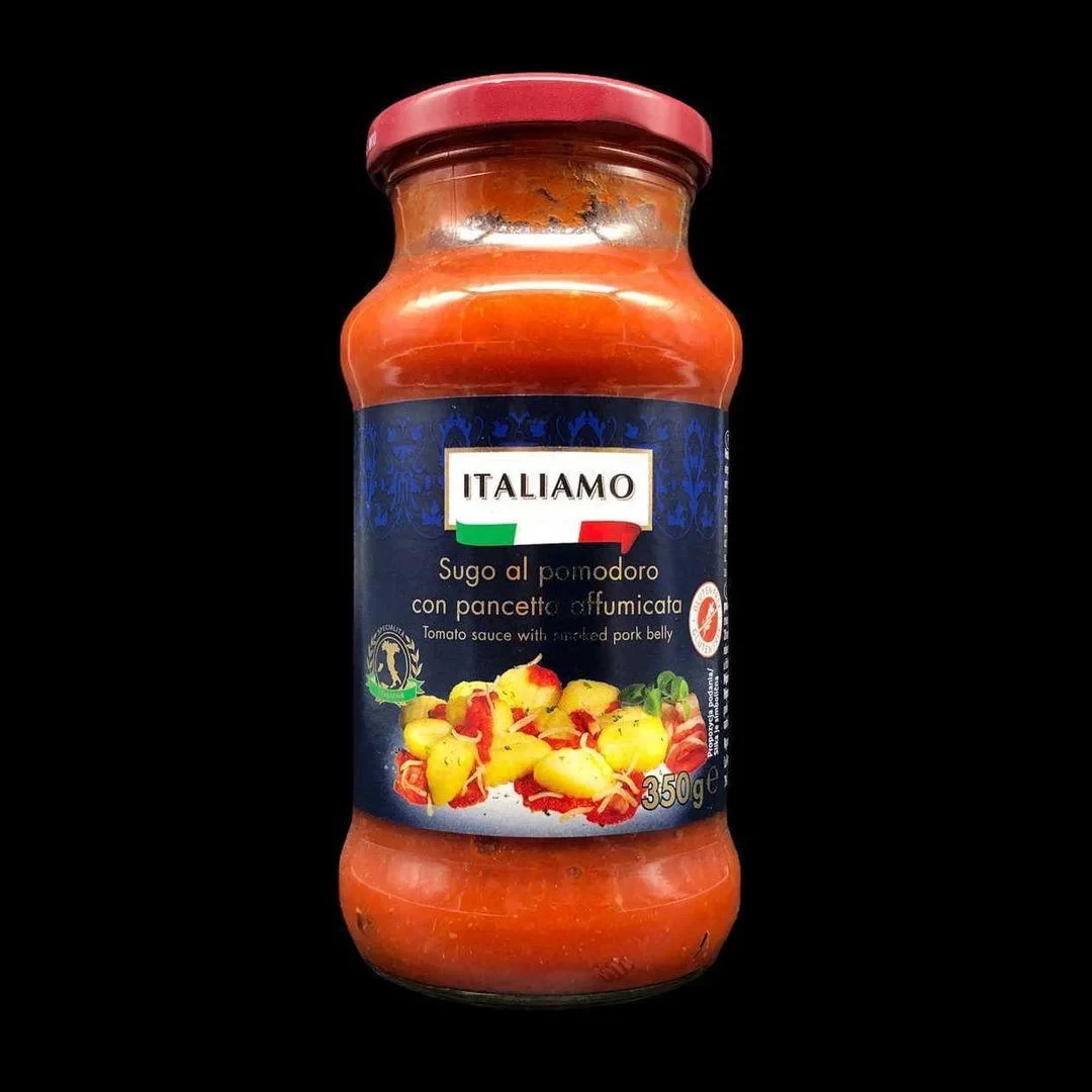 Соус з томатами і копченим беконом Italiamo Sugo al pomodoro con pancetta 350г Італія