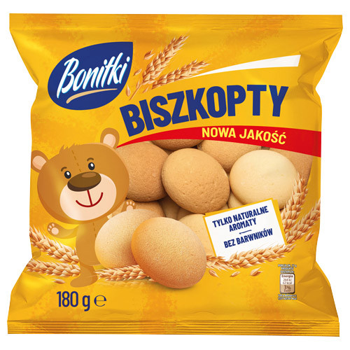 Печиво без барвників Bonitki Biszkopty 180 г Польща