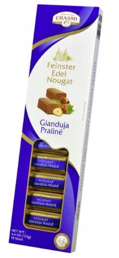 Цукерки з фундуком "Краща благородна нуга" ERASMI Marzipan Feinster Edel Nougat125г Німеччина