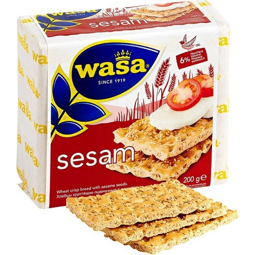 Хлібці пшеничні з кунжутом Wasa Sesam 200 г