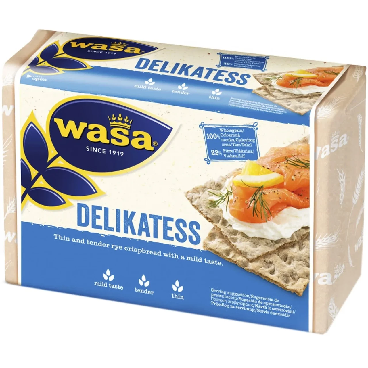 Хлібці житні бездрожеві Wasa Delikatess 270 г Німеччина