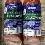 Колбаса зі свинини (Ветчинно-рублена) Краковська Kiełbasa Krakowska Wedlin, 260 г Польща