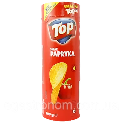 Чипси без додаткових підсилювачів смаку TOP Smak Papryka 100 г Польща