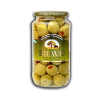 Оливки зелені Гігант фаршировані перцем Bravo Gordal Rellena de Pimiento 550 г/1000 г Іспанія