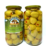 Оливки зелені Гігант фаршировані перцем Bravo Gordal Rellena de Pimiento 550 г/1000 г Іспанія