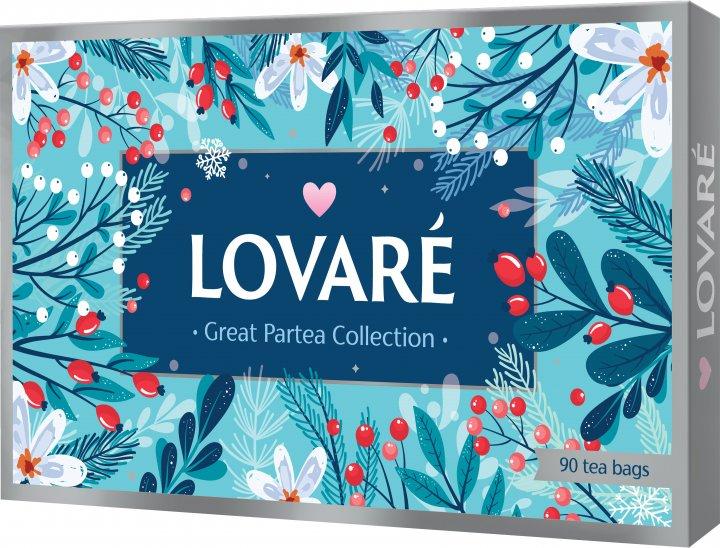 Подарунковий набір чаю Lovare "Great Party" Lovare (18 видів по 5 пак у конверті)