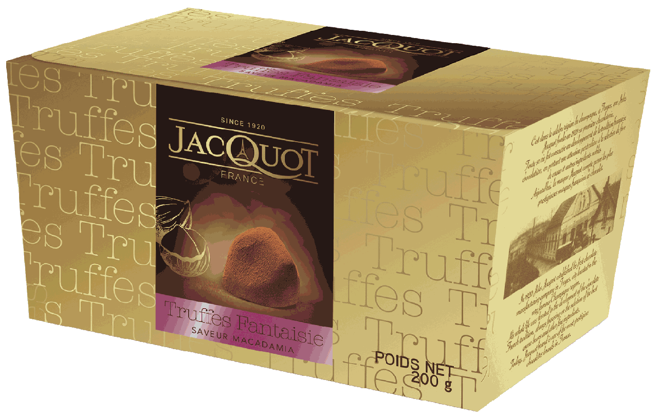 Цукерки Трюфель "Орох Макадамія" Jacture Fancy Truffles Saveur Macadamia 200 г Франція