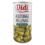 Оливки зелені фаршировані анчоусом DiDi Aceitunas Rellenas de Anchoa 1450г / 600 г Іспанія
