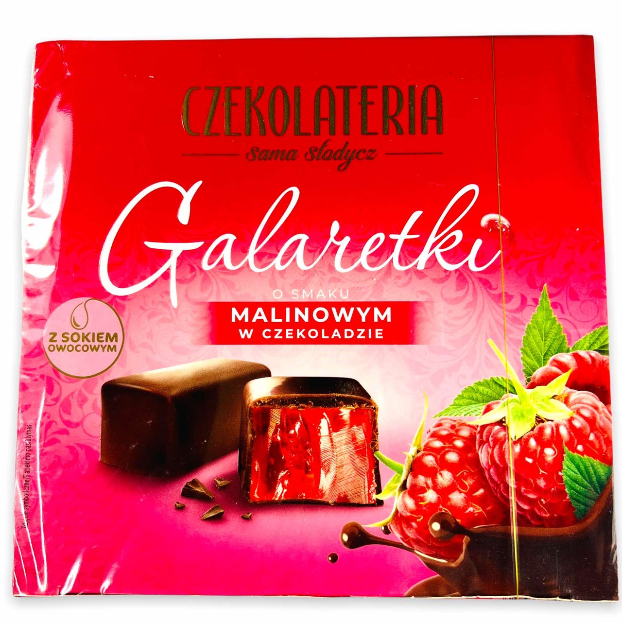 Цукерки Galaretki Czekolateria зі смаком малини 460 г Польща