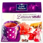 Чай зі смаком журавлини з гібіскусом, кориці, чорний перець Lord Nelson Zimowe smaki 20пакет. Польща