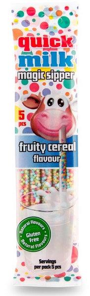 Трубочки для молока Фруктова Quick Milk Fruity Cereal Flavour (5x6г) 5 шт.Польща