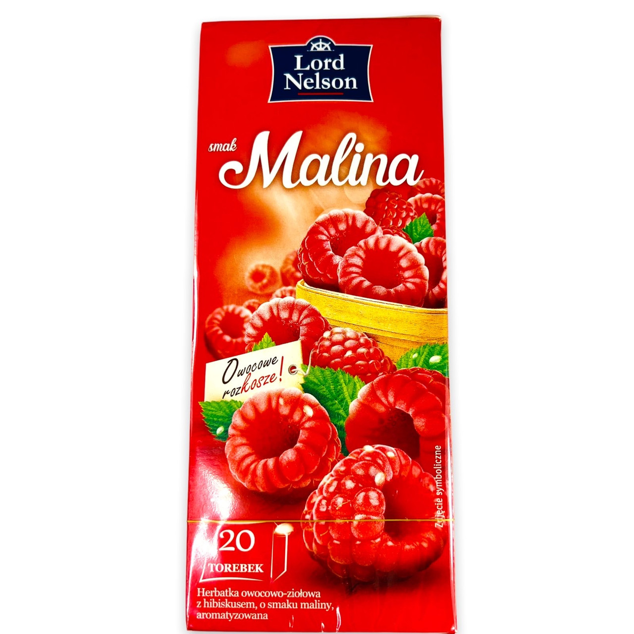 Чай зі смаком Малини Lord Nelson Malina 20пакет. Польща