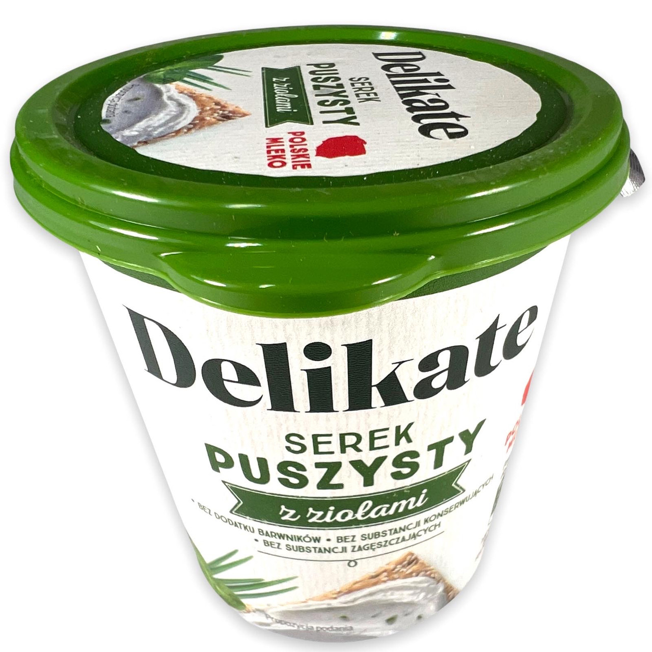 Крем-сир сирний БЕЗ КОНСЕРВАНТОВ із зеленню (сирне намащення) Delikate serek Польща 150 г