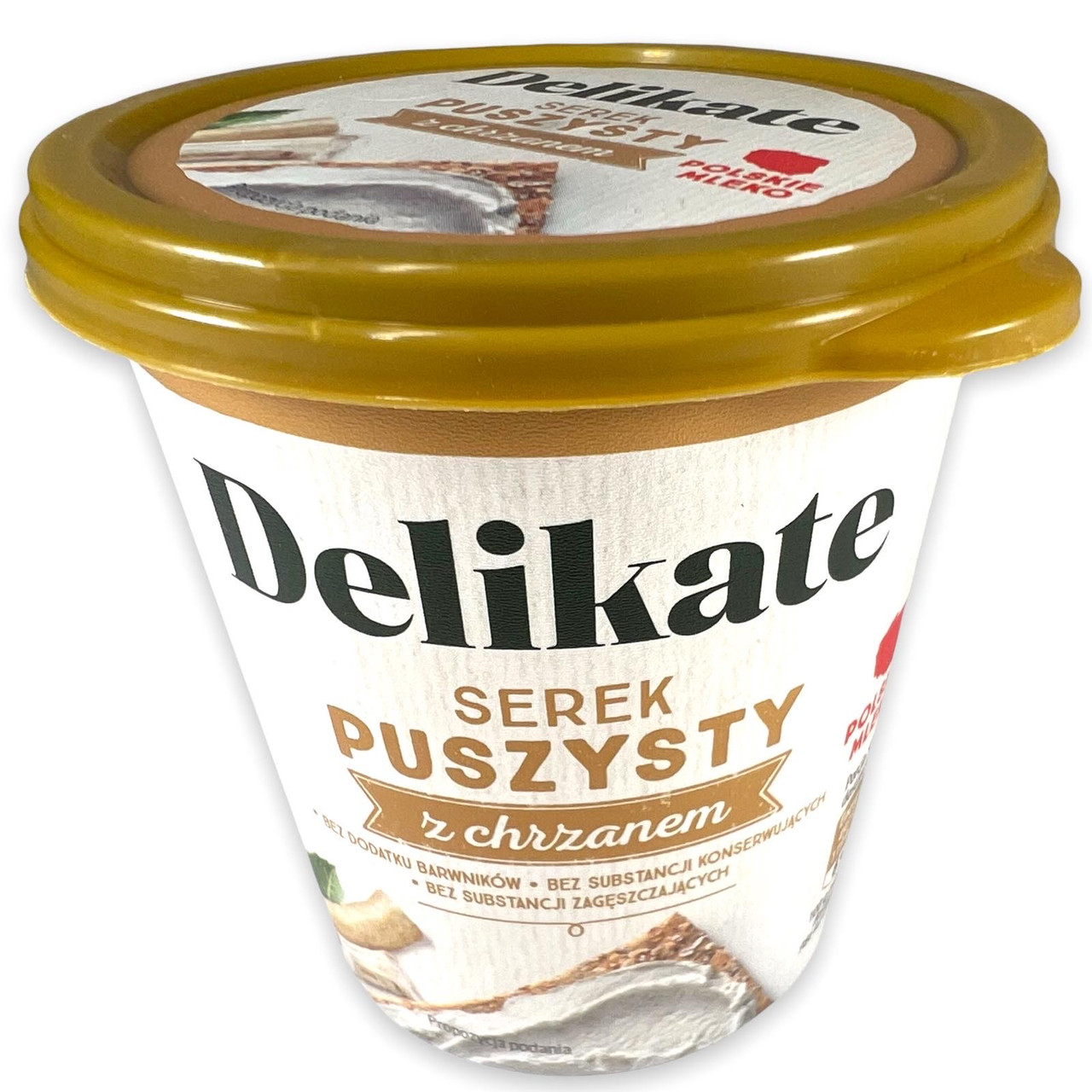 Крем-сир сирний БЕЗ КОНСЕРВАНІЗ Хреном (сирне намащення) Delikate serek Польща 150 г