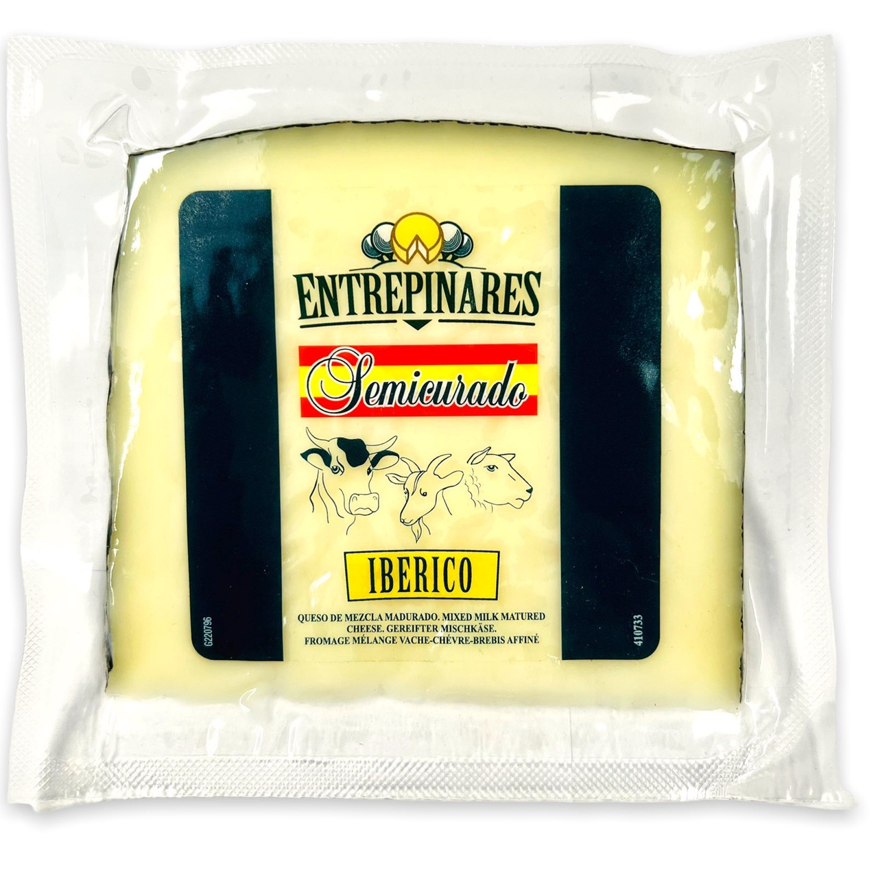 Сир Три молока (коров'ячого, овечого і козячого молока) Entrepinares Semicurado IBERICO 150г Іспанія