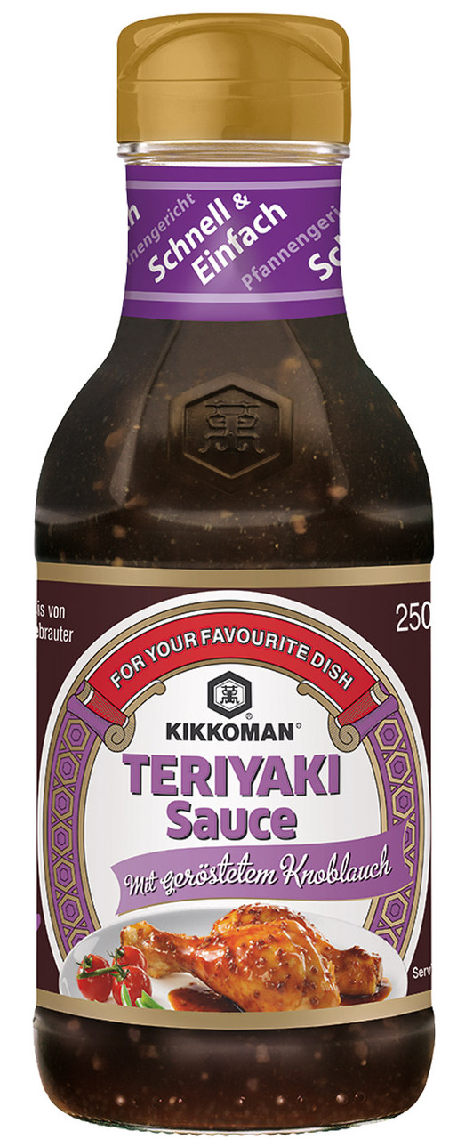 Соус із смаженим часником Kikoman, Japan TERIYAKI Sauce mit gerostetem knoblauch 250 мл Нідерланди