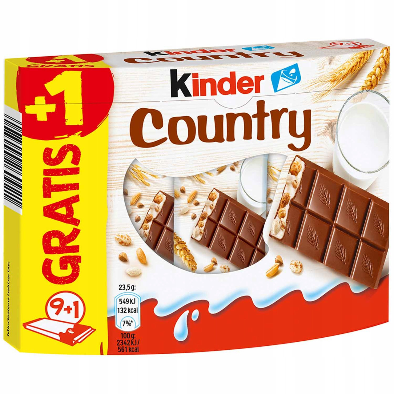 Батончик зі злаками Кантрі / Kinder Country (10 шт.x23.5г) 235 г Німеччина