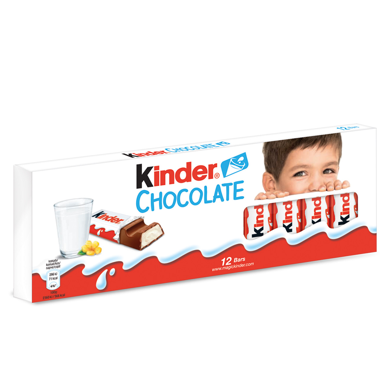 Шоколад молочний Kinder Chocolate з молочною начинкою 150г (12х12.5г) Німеччина