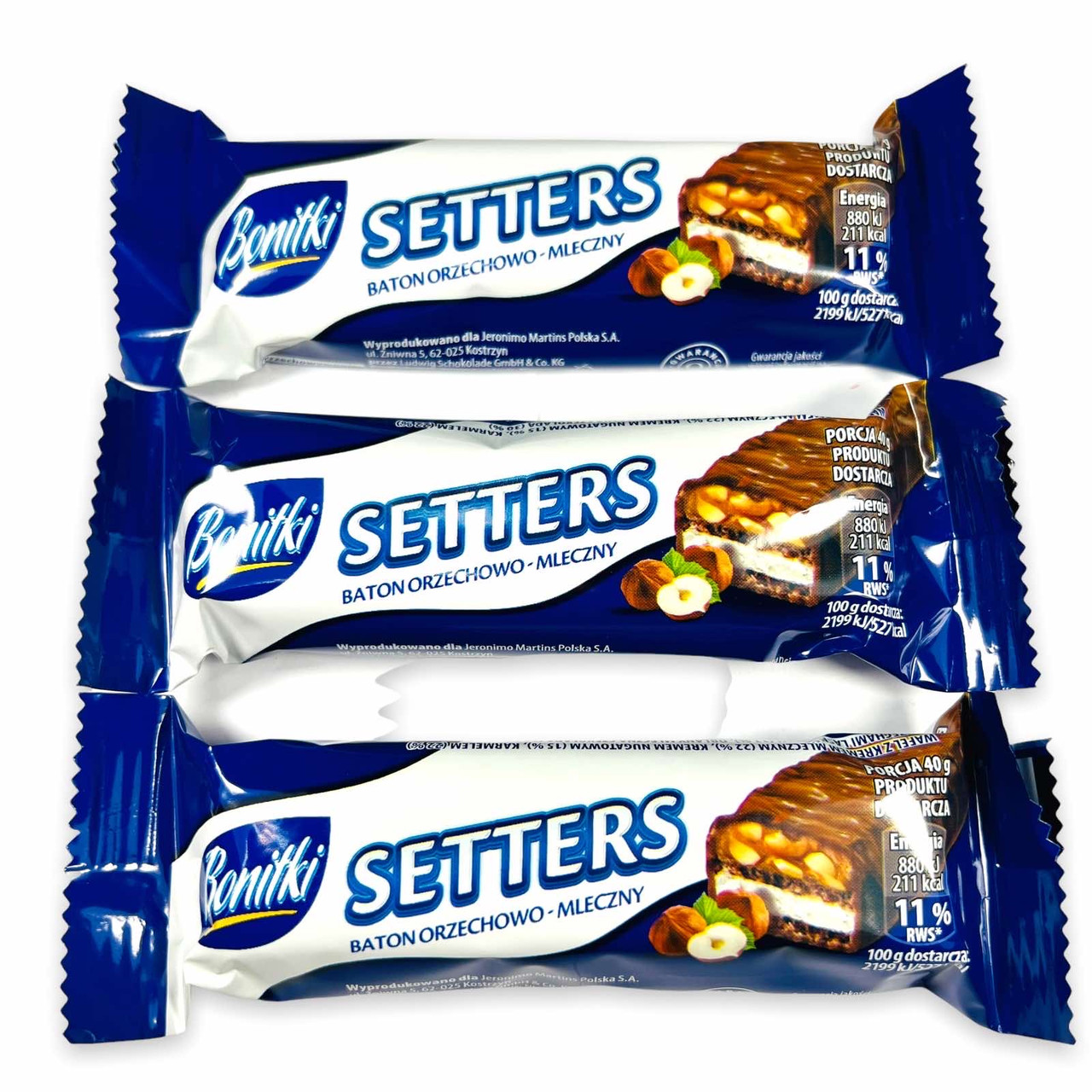 Батончик горіхово-молочний Bonitki Setters baton orzechowo mleczny 40 г Польща