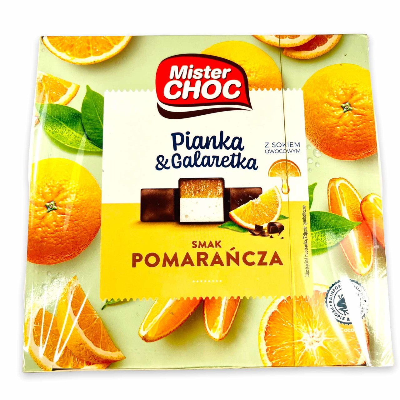 Цукерки зі смаком Апельсину Pianka&Galaretka Mister CHOC Pomarancza 420г Німеччина