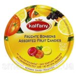 Льодяники (конфети) Асорті фруктів Kalfany Assorted Drops 150 г