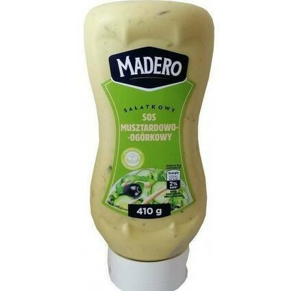 Соус Салатний Гірчично-Огірковий Мадеро Madero Sos Salatkowy Musztardowo-Ogorkowy 410 г Польща